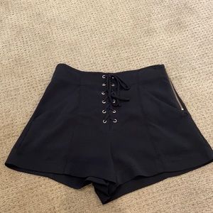 Black Lace Up A.L.C. Shorts Size 2